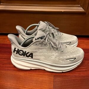 Hoka Light Gray Athletic Shoes size 10